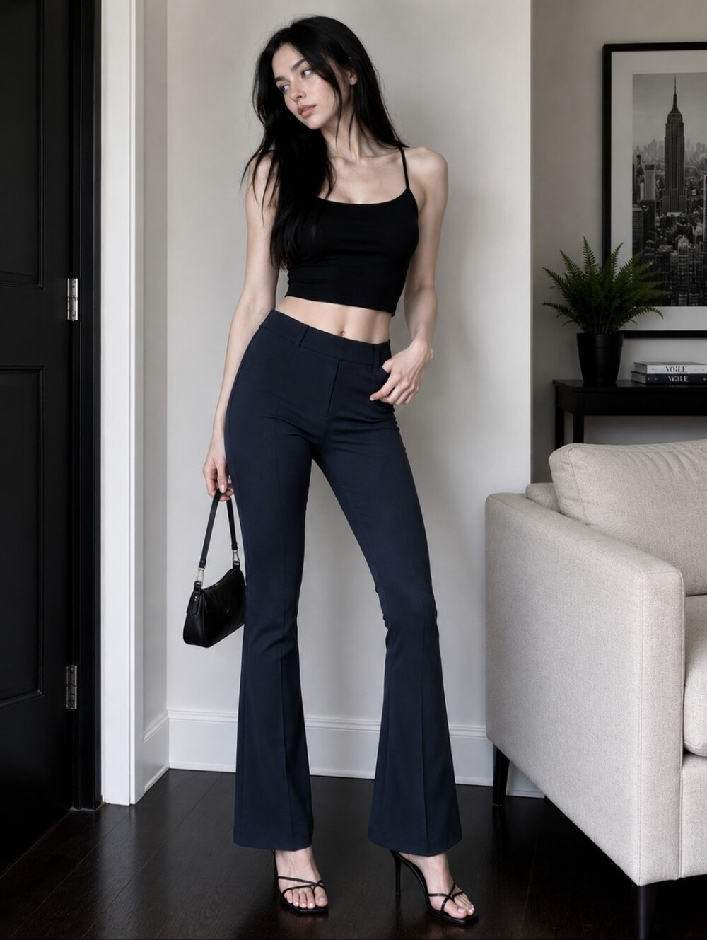 NWT Banana Republic Size 12 Navy Blue Flare Everywhere Ponte Pull On Pants!